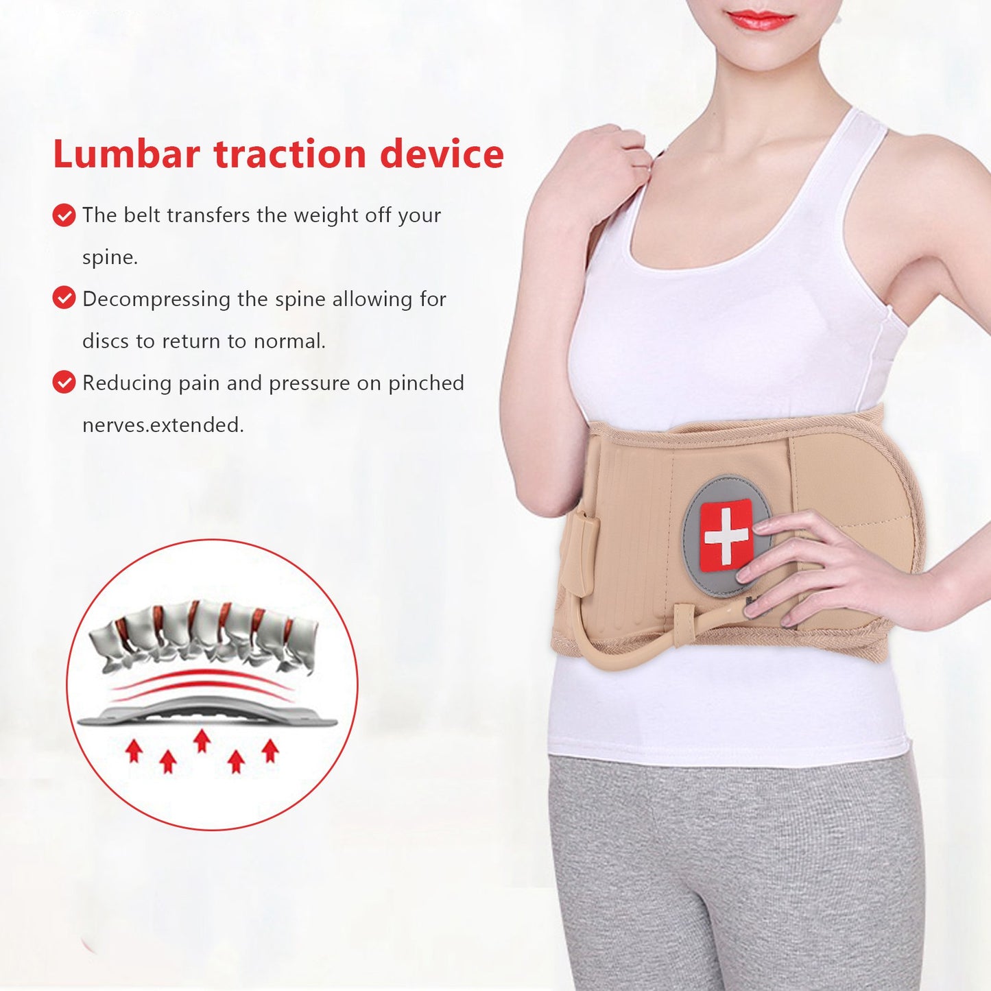 Lumbar Relief Air Decompression Back Belt – Pain Relief & Posture Support (Fits 29–49 in)